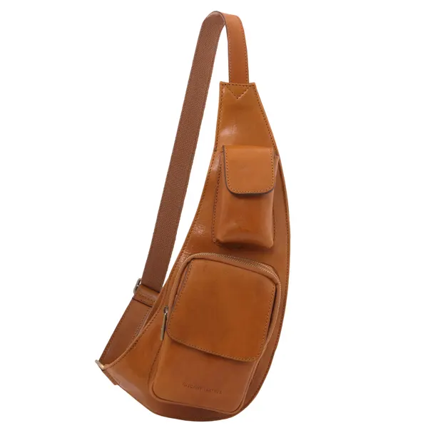 Leather crossover bag