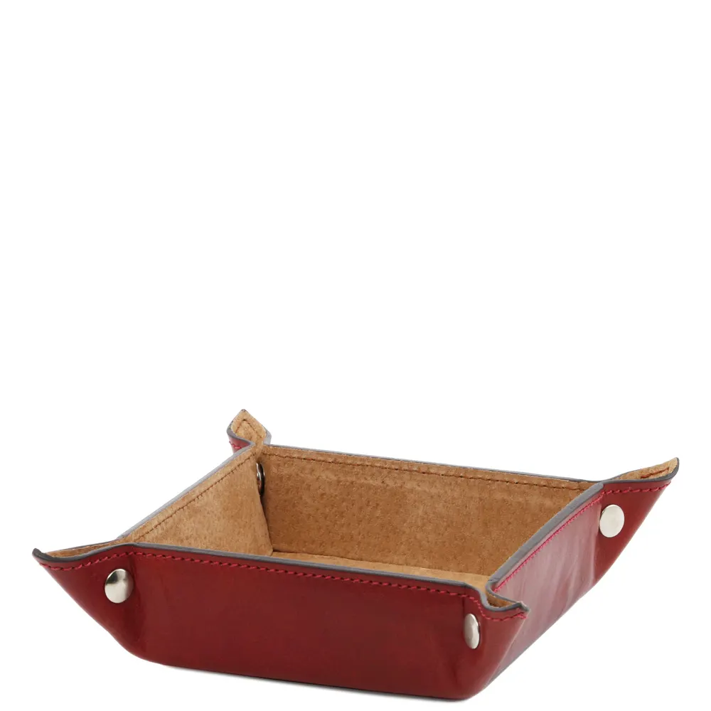 Exclusive leather valet tray small size